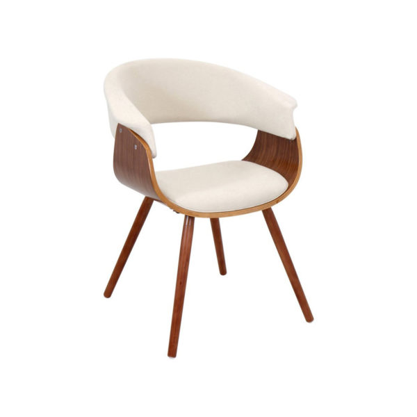 Claure Austin Lover Round Chair White Wooden