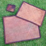 Antique Rattan & Leather Coaster